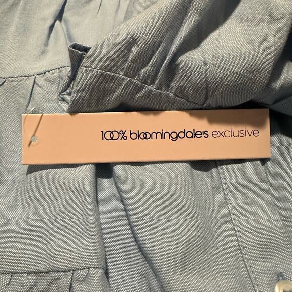 NWT Aqua Girls Blue Short Sleeve Tiered Top Medium - Picture 6 of 8